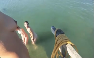 Shailene Woodley topless swim.