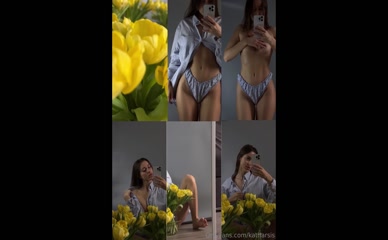 Katharsis topless mirror selfie in panties