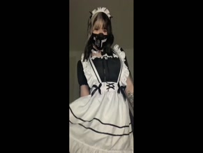 Maid cosplay tease.