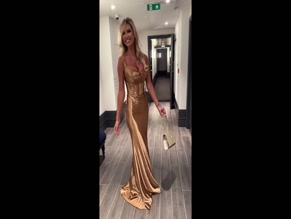 Christine McGuinness cleavage dress reveal