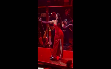 Dua Lipa Red Dress Ass Slit