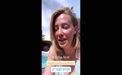 Laura Hamilton bikini poolside promo.
