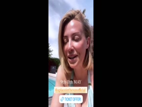 Laura Hamilton bikini poolside promo.