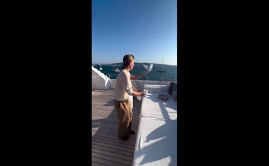 Millie Bobby Brown and partner release doves on yacht