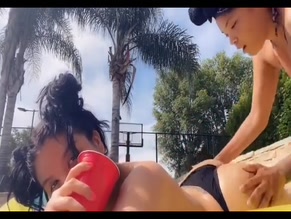 Cashmir.cc ass grabbing by her boyfriend while applying sunscreen