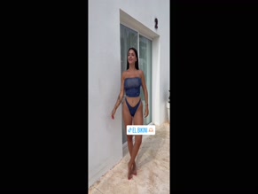Rosario Matew Denim Bikini Ass Display