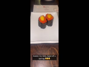 Texastatum Quail Egg Sushi Close-Up