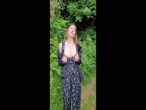 Trimalchio87 public breast and nipple flash.