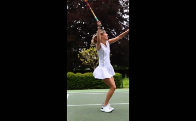 Ginnie Chadwyck-Healey Tennis Panty Flashes