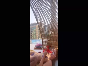 Maisie Smith bikini poolside.