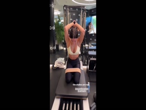 Mackenzie Ziegler00:00 Kenzie Ziegler pilates workout sports bra and leggings exposed midriff