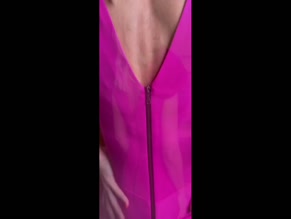 Laura Hamilton cleavage dress.