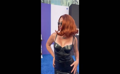 Tallia Storm BET Awards 2024 Red Carpet Dress Slit Boob Slip