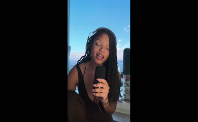 Halle Bailey cleavage