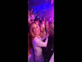 Amanda Holden's Tits Out DJing at Party