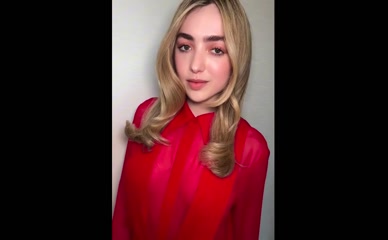 Peyton List red dress tease