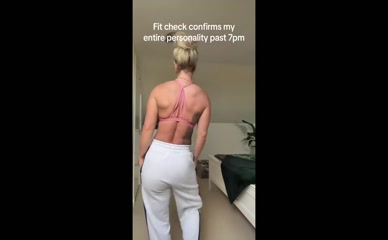 New UK Gladiators00:00 Woman displaying bare midriff and upper chest in sports bra.