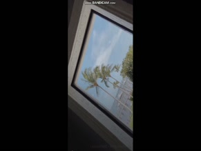Amanda Cerny topless balcony drink