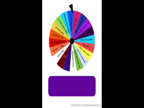 Wheel of Prizes: Free 30 Second Dildo Video