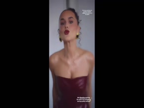 Amber Davies topless in strapless dress