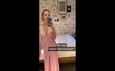 Katherine Ryan pink robe tease.