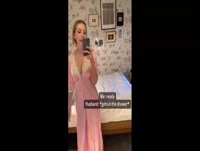 Katherine Ryan pink robe tease.