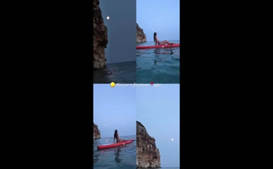 Klodiana Malluta Nude Kayak Moonlit Swim