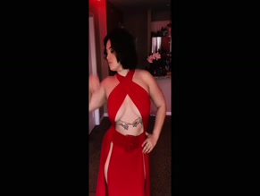 Theactorbat sexy cleavage showcase in a hot revealing dress