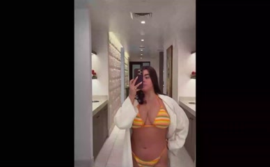 Kalani Hilliker bikini cleavage stomach navel
