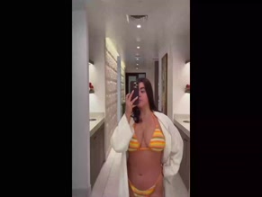 Kalani Hilliker bikini cleavage stomach navel