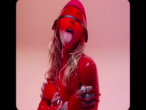 MileyCyrus Latex Nipple Slip Simulated Sex