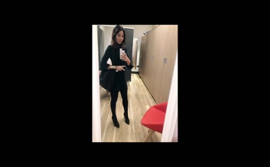 Lucrezia Millarini mirror selfies in dresses and tights