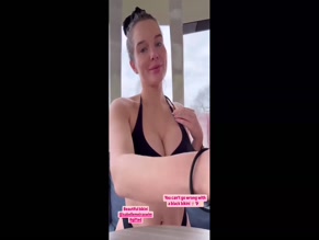 Helen Flanagan bikini cleavage champagne toast