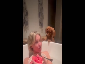 Julianne Hough Nude Bathtub Watermelon Dog