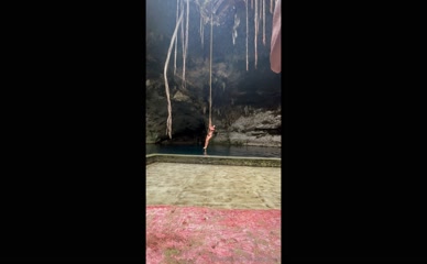livmacdonald Cenote Rope Swing Fail