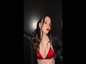 Dove Cameron Red Bra Top