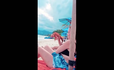 Allie Sherlock Beach Iguana Boobs