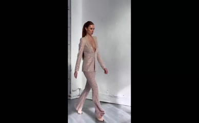 Una Healy cleavage in sparkly suit