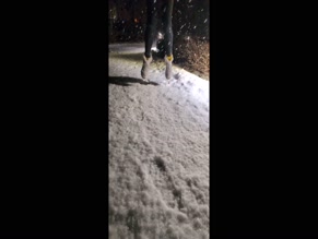 monkeydaria00:00 Fully clothed winter bouncing in snow