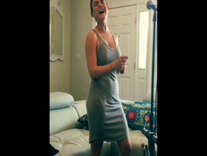Joanna Jojo Levesque nipples slip dress