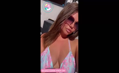 Chanel West Coast Bikini Cleavage Tease