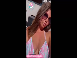 Chanel West Coast Bikini Cleavage Tease