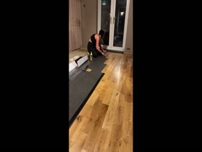 Truckergirl850: Hammering In The Wood Floor And Getting It Done