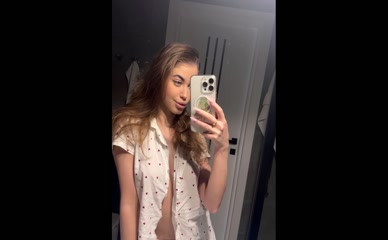 Krstinsweet666 unbuttoned pajama selfie.