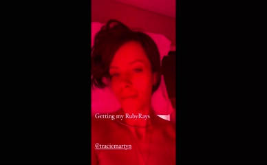 lilyallen bare chest red light therapy