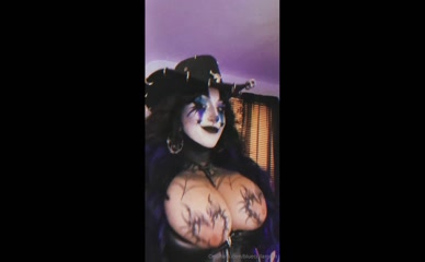 bluecollargoth Full Hard Titty Reveal In Goth Makeup
