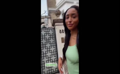 Shirin Olivia in tight dress.