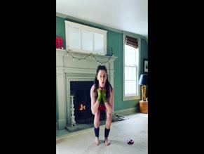 Michelle Gomez Leotard Workout Fail