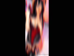Poxxityfree's Red Lingerie Tease