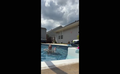 hoezy69 emerges from pool bare